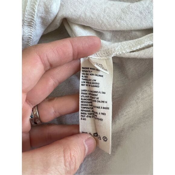 Free People We the free Gerri long sleeve white cream and pink patterned basebal - Picture 3 of 7